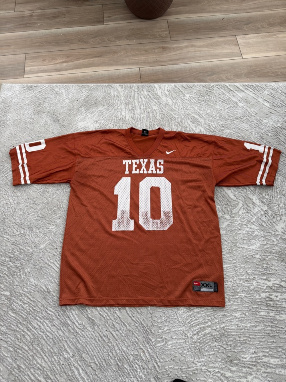 Nike Texas Jersey in Burnt Orange with White Accents